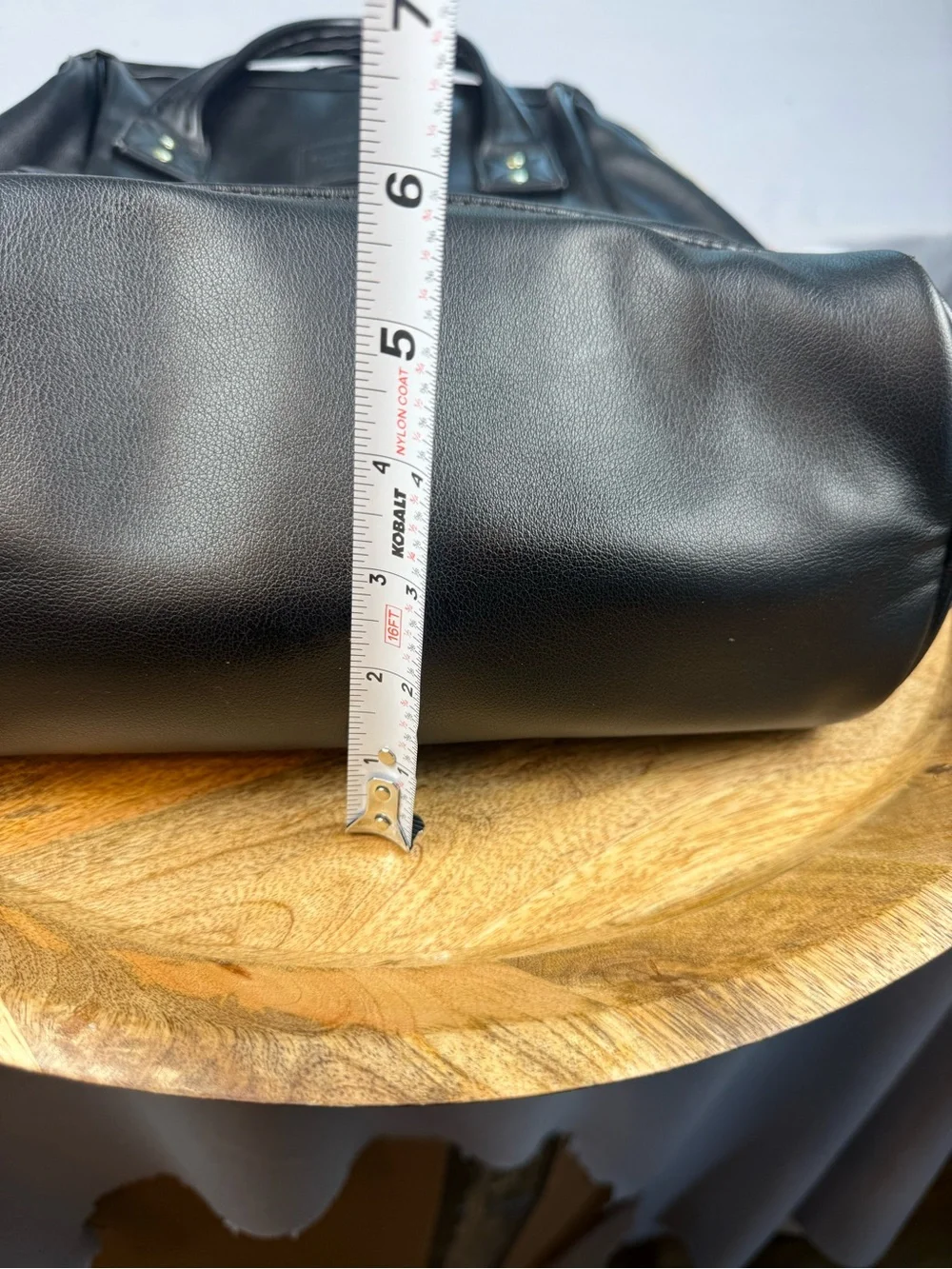 Kah & Kee Black Faux Leather Diaper Backpack | Travel Baby Laptop Bag